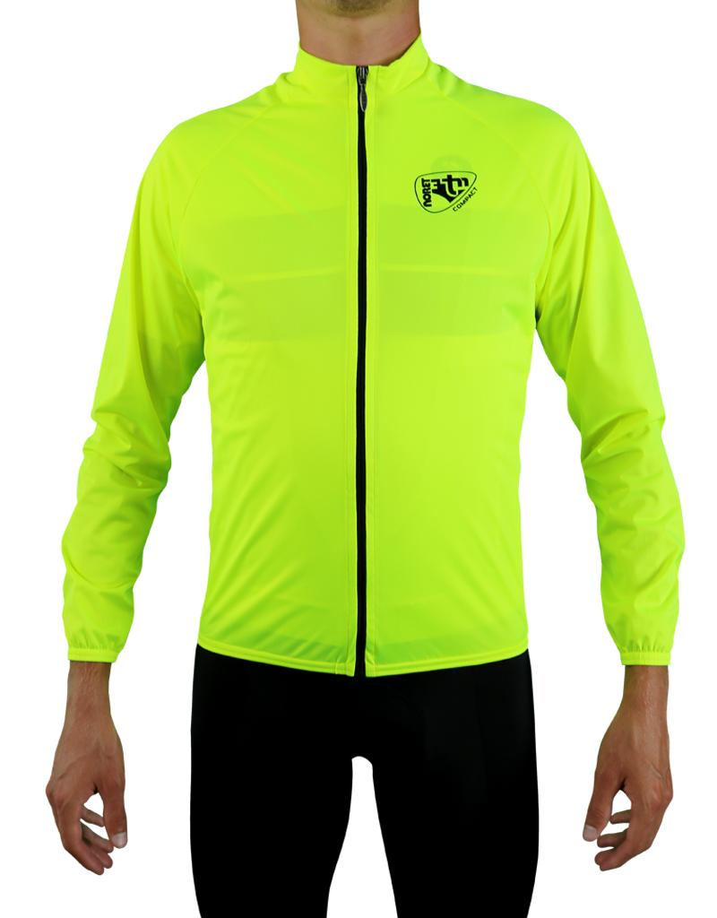 Veste de cyclisme coupe-vent jaune fluo