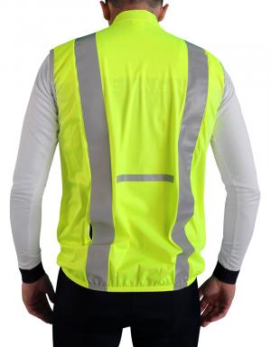 Chasuble sécurite cycliste jaune fluo