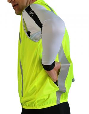 Chasuble sécurite cycliste jaune fluo